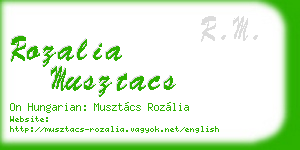 rozalia musztacs business card