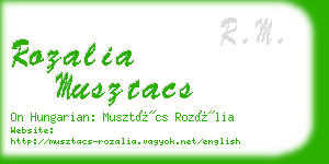 rozalia musztacs business card